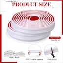 32.8ft x 2.36 Inch Flexible Peel and Stick Molding Trim for Wall, Baseboard, Backsplash, Tile Edge, Chair Rail, Mirror-self Adhesive Trim for Bathroom Wall Door Floor Corner Window, White