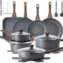 SENSARTE 23 PCS Non Stick Pots and Pans Set, Non Toxic Cookware, Induction, Large