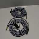 Elebase 1/4 Inch TRS Instrument Guitar Cable 10ft 2Pack,Straight 6.35mm Guitar Bass AMP Cord,Quarter Inch 6.3mm Male Jack Stereo Audio Balanced Line for Electric Guitar,Bass,Keyboard,Amplifier,Speaker (Grey)