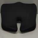 Cushion Lab Patented Pressure Relief Seat Cushion for Long Sitting Hours on Office & Home Chair - Extra-Dense Memory Foam for Soft Support. Car Pad for Hip, Tailbone, Coccyx, Sciatica - Black