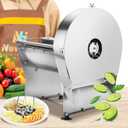 Newhai 0-10mm Commercial Onion Slicer Potato Chips Slicer Sweet Potato Slicer Tomato Slicing Machine Electric Cabbage Shredder Machine Vegetable Fruit Slicing Machine 0-0.4 Stainless Steel