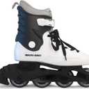 Inline Skates for Women Girls - Adult Inline Skates for Outdoor and Indoor, with Durable Outer Shell and Ankle Support, ABEC-7 Bearings, Solid and Comfortable (US Women 6, Black / White)