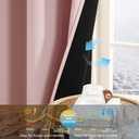 NICETOWN 100% Blackout Pink Curtains for Girls Room 2 Panels, W42 x L63 in per Panel, Privacy Protection & Thermal Insulated Grommet Window Drapes for Nursery Bedroom