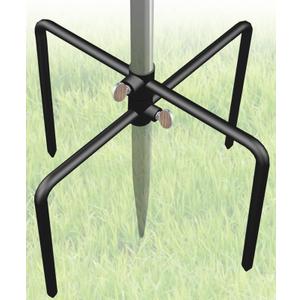 Garbuildman Pole Stabilizer Stand Applies to 0.62 Poles, Outdoor Bird Feeder Pole Base, In-Ground Anchor Support for Shepherds Hooks, Black, 1 Pack