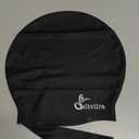 Waterproof Silicone Extra Large Swim Cap with Headband for Braids and Dreadlocks Black Women Girls Men with Long Hair