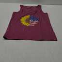 Flag Day Tank Top Shirts for Women Funny Graphic Sleeveless Tops American Flag Star Striped Shirt Outdoor Vest, Size Large