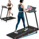 Walking Pad Treadmill with Incline, 3 in 1 Under Desk Portable Folding Treadmill for Home/Office,3.0HP Small Walking Pad with Removable Desk Workstation & Handle 300 Lbs Capacity, 0.6-8.0MPH