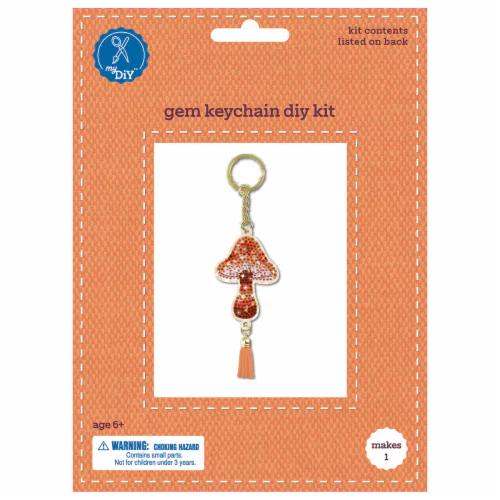 Mushroom Gem Keychain DIY Kit, Pack of 3