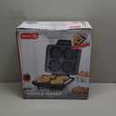 Dash Multi Mini Waffle Maker - Makes Four Waffles at Once for Family Breakfasts - Dual Nonstick Heating Plates & Easy-Release Surface - Compact & Fast-Heating - Graphite