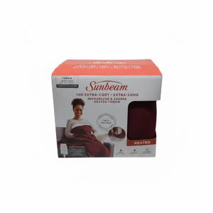 Sunbeam Throw Microplush Sherpa Heated Throw Size 50x70 in
