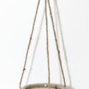 Global Outdoors Ceramic Hanging Basket Planter Grey - 1 ct