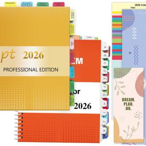 Upgraded Index Tabs for CPT 2026 & ICD-10-CM 2026-AAPC Version, Complete Book Tabs, Laminated, Color-Coded & Long-Last, with Page Numbers and Alignment Guide (Book not Included)