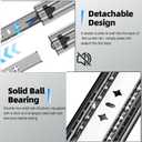 3/4" Thick 300Lbs Soft Close Heavy Duty Drawer Slides 1 Pair 16 18 20 22 30 32 36 40 Inch Full Extension Ball Bearing Self Slow Closing Rails Cabinet Tool Box RV Runners Tracks Glides-40