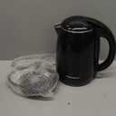 Elite Gourmet EKT1821 1.8L Double Wall Insulated, Cool-Touch 1500W Kettle w/Stainless Steel Interior & Lid, 360° Swivel Base for Cord Free Serving, Power On Lever, Auto Shut-Off, Boil Dry, Black