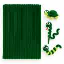 GCQQ Pipe Cleaners Craft - 200pcs Dark Green Pipe Cleaner Bulk for Craft 0.23"X12" Plush Green Chenilles Stems Pipe St. Parker's Day Christmas Pipe Cleaners for DIY Arts Crafts and Cleaning