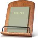 Beautiful Cookbook Stand for Your Kitchen Counter - Solid Wood Stand Easily Keeps Cook or Recipe Books Open for Convenient Cooking - Perfectly Fits Your iPad/Tablet and Enhances Any Kitchen Decor