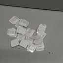 25 x LZC Hooks for Outdoor String Lights Clips: 25 Pack Square Clear Large Heavy Duty Light Hook Waterproof Adhesive Strips - Outside Hanging Rope Light Cable Cord Holders Organizer
