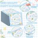 96Pcs One Silly Goose Birthday Party Decoration Silly Goose 1st Birthday Disposable Plates and Napkins Blue Geese Tableware Dinnerware Supplies for Boys Baby Shower Party Favor Serve 24