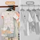 100 Pack Black Baby Hangers 11.42 Inch & 12.91 Inch Each 50 Pack - Kids Non-Slip Clothes Hangers for Infant & Child, Durable Plastic Children's Hangers for Closet, Pants, Coats, Skirts (11.42 " x 6.3" and 12.91" x 6.89")