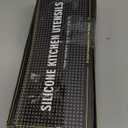 Silicone Cooking Utensil Set, Umite Chef Kitchen Utensils 15pcs Cooking Utensils Set Non-stick Silicone Rose Gold Handle Cooking Tools Whisk Kitchen Tools Set - Balck