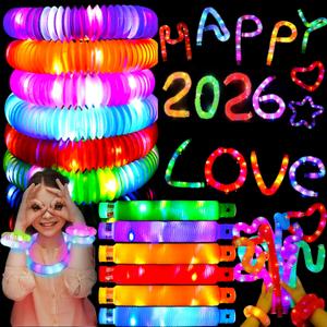 36 Pack Glow Sticks Party Favors Light Up Pop Tubes Sensory Toys LED Glow Sticks Camping Necklaces Bracelets Birthday Goodie Bag Stuffers Classroom Prizes Gifts Halloween Easter
