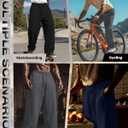 3 Pack Men's Big and Tall Sweatpants Wide Leg Open Bottom Baggy Joggers Casual Drawstring Pants with Pockets (XXXL)