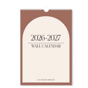 Aesthetic Wall Calendar 2026, 18 Monthly Vertical Calendar January 2026 to June 2027, 15" x 10" Modern Wall Hanging Calendar for School, Home, Office for Monthly Organizing & Planning 