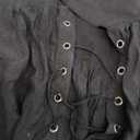 GRACEART Pirate Shirt Men Vampire Renaissance Shirts Victorian Ruffled Medieval Costume Cotton Linen Shirt (Medium, Black)