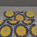 Embroidery Throw Pillow Covers 18x18 Home Decor Floor Pillow Cover for Couch Sofa Bed Room Chair 100% Cotton Cushion Cover Pillowcase 45x45cm Yellow Sunflowers Embroidered, 1 Piece (Blue and Yellow)