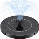 3.5W Solar Water Fountain, Upgraded Version Solar Fountain for Bird Bath, with 6 Nozzles & Fixed Pipes, Silent Floating Solar Water Pump for Bird Baths, Gardens, Ponds, Fish Tank, Outdoor