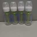 Dr. Brown's Anti-Colic Options+ Narrow Glass Baby Bottle with Level 1 Slow Flow Nipple, BPA-Free, 4 oz/120mL, 4-Pack