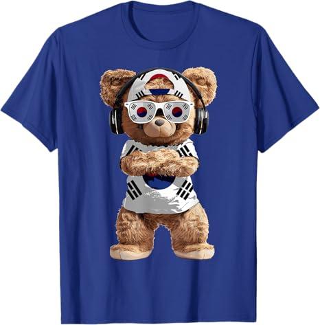South Korea Flag Souvenirs Bear Outfit Products Korean T-Shirt, M