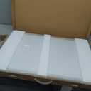 Modern Frame Clear Acrylic Freestanding Dog Gate - 32" Tall Extra-Wide Folding 4-Panel Pet Barrier for Doorways, Stairs & Large Openings, Indoor Fence for Small to Large Dogs & Cats