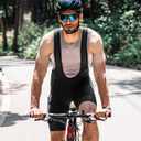 Przewalski Men's Cycling Bike Bib Short with Phone Pockets,4D Padded Breathable Biking Bicycle Bib Tights