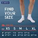 JOBST SensiFoot Diabetic Support Socks for Men and Women with Seamless Toe and Moisture Management - Extra Padding in Toe, Foot, and Heel Area - Mini Crew - Closed Toe - White, Medium