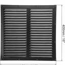 PATIKIL 16"x16" Aluminum Gable Vent, 2Pcs Exterior Wall Outlet Vent Square Soffit Vents HVAC Louver Air Grille with Built-in Screen for House Attic Garage Ceiling, Black