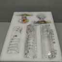 kudos Gold Bathroom Light Fixtures,2 Pack Modern Sconces Wall Lighting with Crystal Bubble and Clear Glass, 3000K/4500K/6000K Adjustable, KDVL05-GD-2-2PK