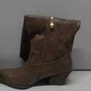 DANAZANA Knee High Cowgirl Boots For Women Wide Calf Tall Western Embroidered Cowboy Boots With Side Half Zip 9