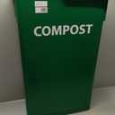 Winco Slim Commercial Trash Can/Waste Container, 23 Gallon Compost, Green
