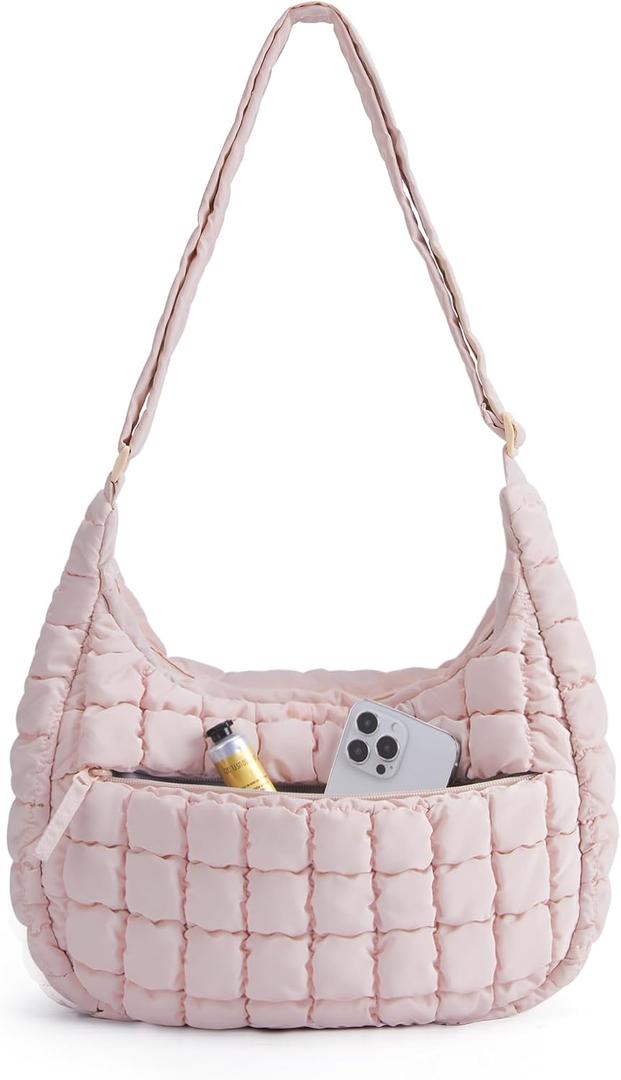 BAGSMART Quilted Crossbody Bags for Women Lightweight Puffer Purse Shoulder Hobo Bag for Daily Use Travel Essentials
