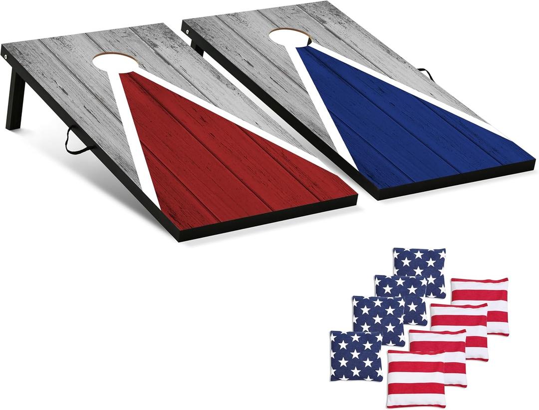 Cornhole Board Set Cornhole Games for Adults Portable Choose Regulation or Tailgate Size