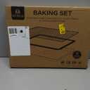 Stainless Steel Baking Sheet Tray Cooling Rack with Silicone Baking Mat Set, Cookie Pan with Cooling Rack, Set of 9 (3 Sheets + 3 Racks + 3 Mats), 10/12/16 Inch, Easy Clean