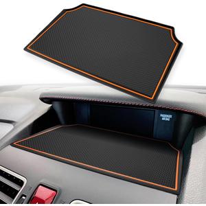 Auovo Dashboard Mats Compatible with Subaru Crosstrek Accessories 2012-2017 Forester 2014-2018 XV Impreza 2012-2016 Car Interior Silicone Dash Pad Liner Tray (Orange)