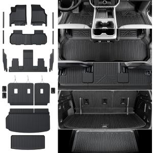 LUMWAY Floor Mats for 2024-2026 2027 GMC Acadia & Chevy Traverse 7 Seats