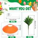 Silipull 12 Set Easter Yard Carrot Decorations Garden Stake Fade Resistant Carrot Yard Stake Outdoor Plastic Rustic Sign for Easter Home Lawn Spring Party Supplies 2026 Upgraded Quality Material