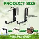 2 Pack Hanging Wall Planter Boxes 40" Large White Rectangular Flower Box with Window Bracket Self Watering System Railing Planter Outdoor Plant Pot Container Deck Rail Fence Balcony, 15.75 x 39.37 x 8.66 inches