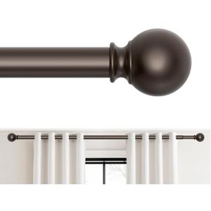 Bronze Curtain Rods 36 to 72 Inches(3-6 Feett),5/8 inch Splicing Drapery Rods,Small Curtain Rods Set,Size: 36''-72'',Bronze