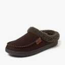 Dearfoams Men’s Brendan Indoor/Outdoor Breathable Memory Foam Clog House Shoe with Wide Widths Slipper, Coffee, 11-12