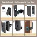 Anti-Theft Video Doorbell Mount for Eufy E340 Camera, No-Drill Adjustable Mounting Bracket Holder Accessories for Eufy Doorbell Camera Mount, Apartment Door Bell Kits for Home Rentals Room (Black)