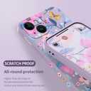 for iPhone 14 Plus Case Flower Creativity Pattern Design Soft Silicone Slim Shockproof Phone Cover for iPhone 14 Plus, 6.7 inch-Flower Purple